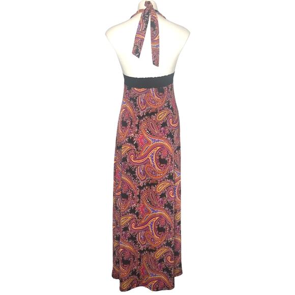 Wet Seal Paisley Halter Maxi Dress - Size Small - Picture 6 of 9